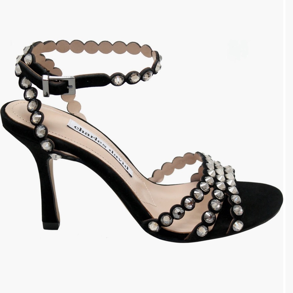 Charles David | Embellished Suede Stiletto Sandal